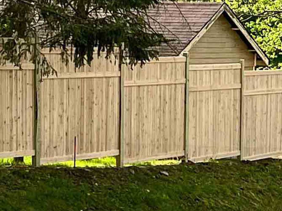 wood fence New Castle New York